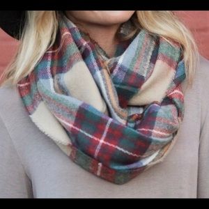 Plaid Infinity Scarf.